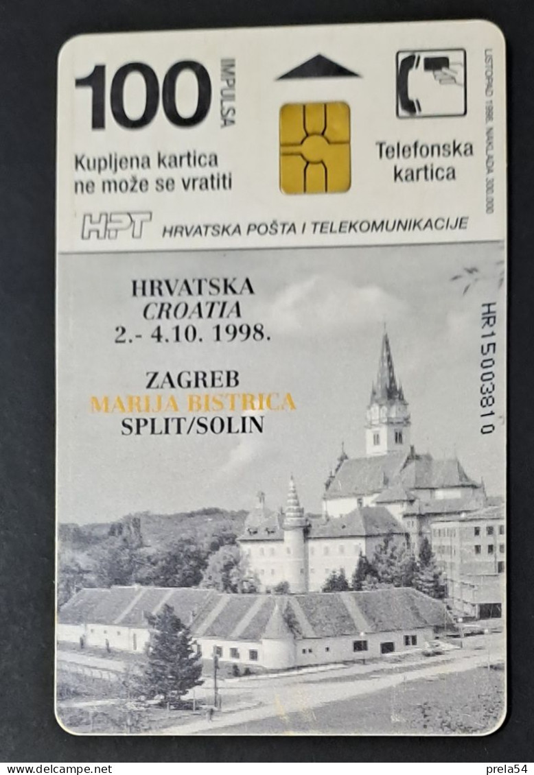 Croatia  - Pope John Paul II Again In Croatia  Chip Card Used - Croatie