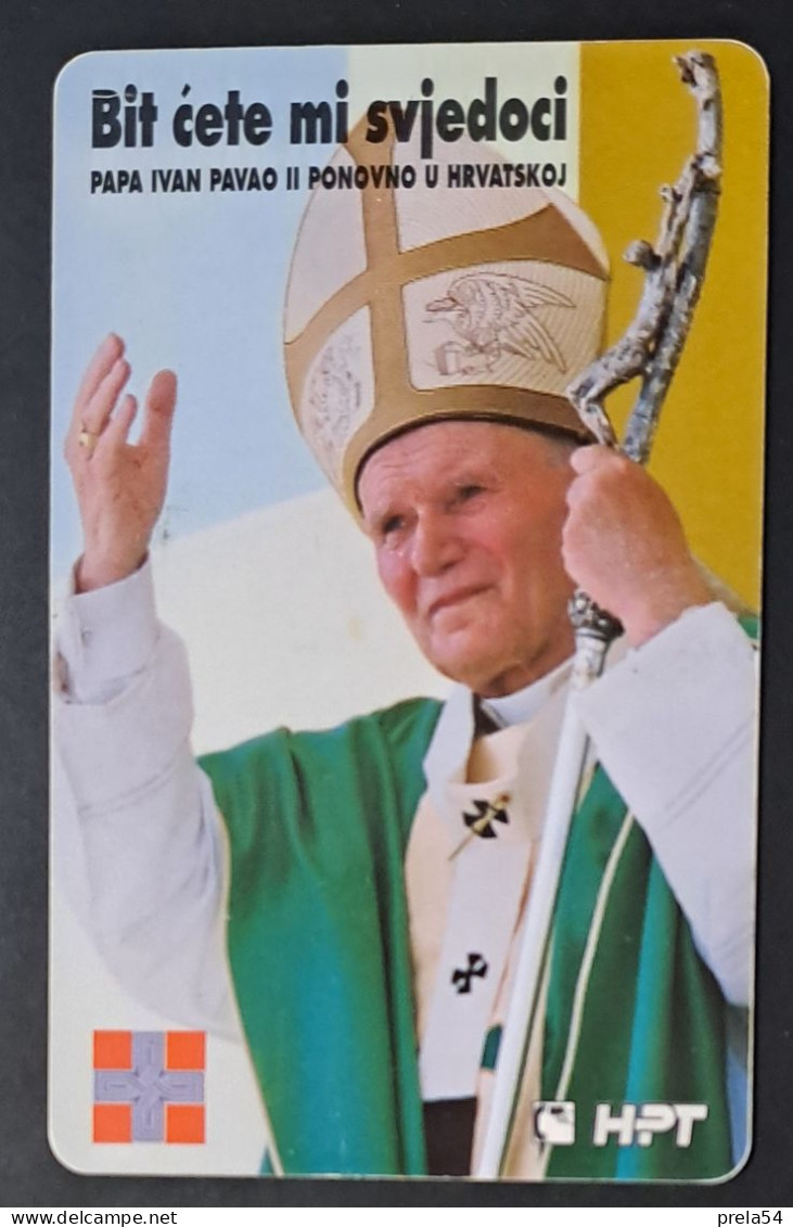 Croatia  - Pope John Paul II Again In Croatia  Chip Card Used - Croatia