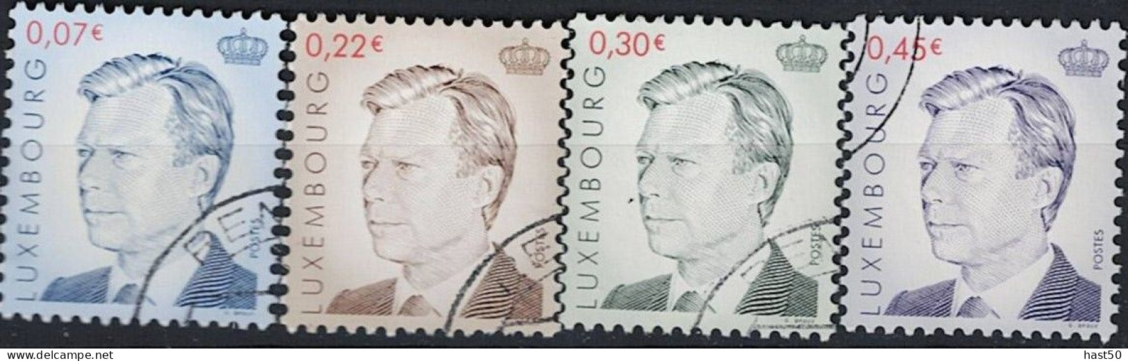 Luxemburg - Großherzog Henri (MiNr: 1539/42) 2001 - Gest Used Obl - Usados