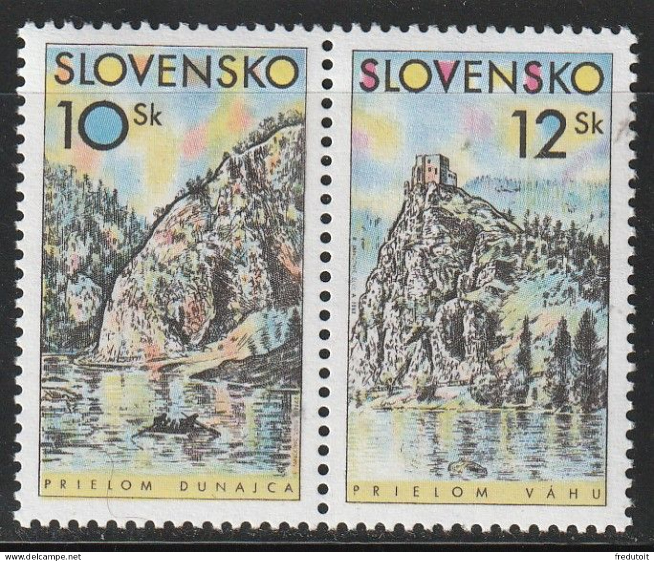 SLOVAQUIE - N°312/3 ** (1999) Paysages - Unused Stamps