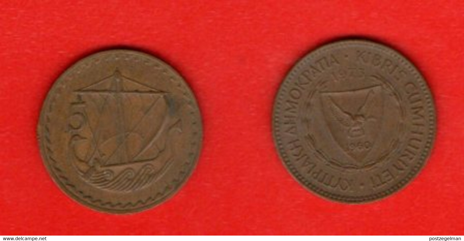 CYPRUS, 1965, 5 Mils, Bronze, KM39, C4039 - Cipro