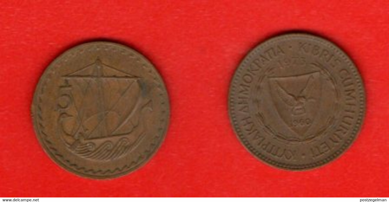 CYPRUS, 1965, 5 Mils, Bronze, KM39, C4039 - Cyprus