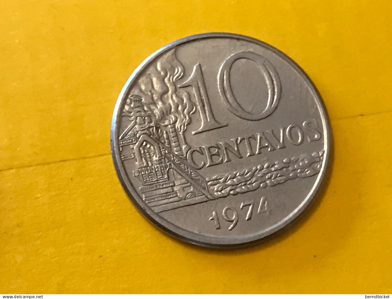 Münze Münzen Umlaufmünze Brasilien 10 Centavos 1974 - Brésil