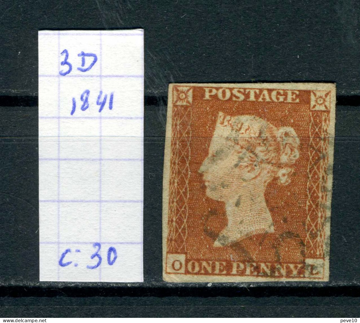 Grande-Bretagne   Victoria  N° 3 D  O - Used Stamps