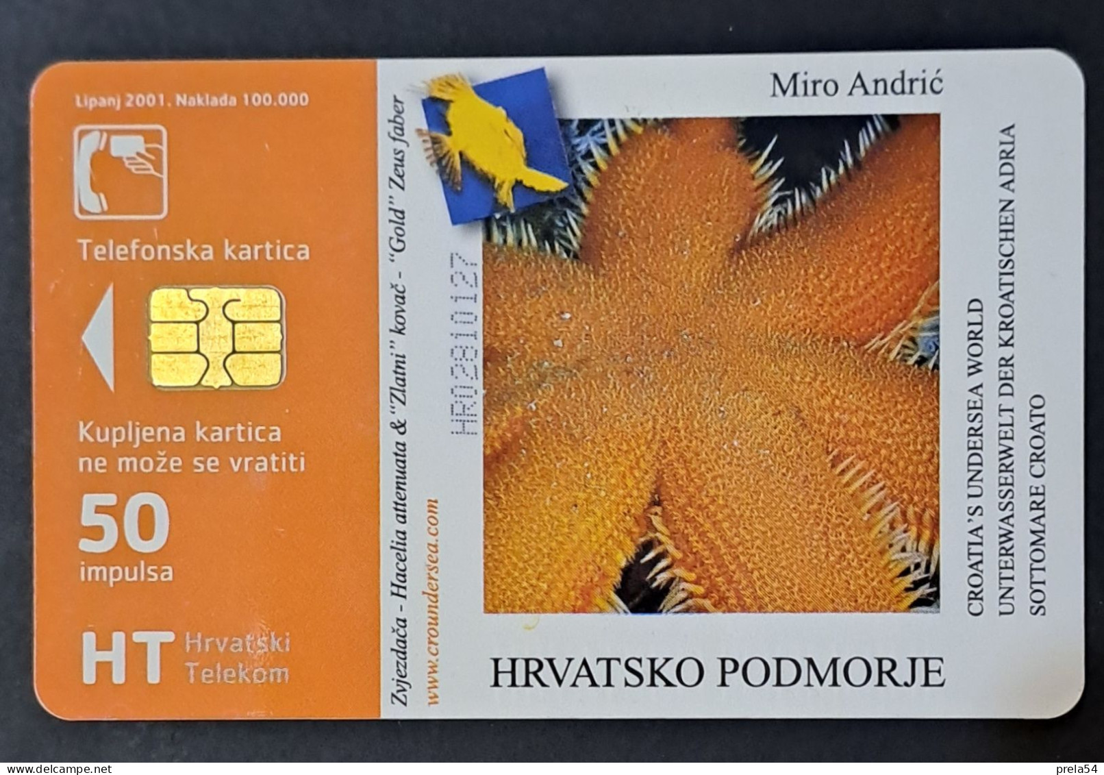 Croatia  - Adriatic Underwater  Chip Card Used - Croazia