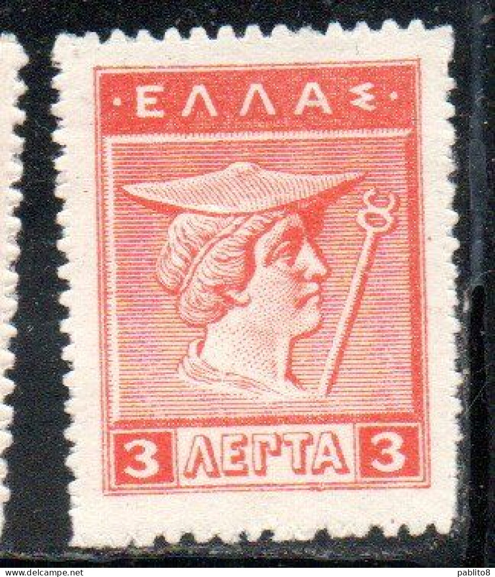 GREECE GRECIA ELLAS 1911 1921 HERMES MERCURY MERCURIO 3l MNH - Ungebraucht