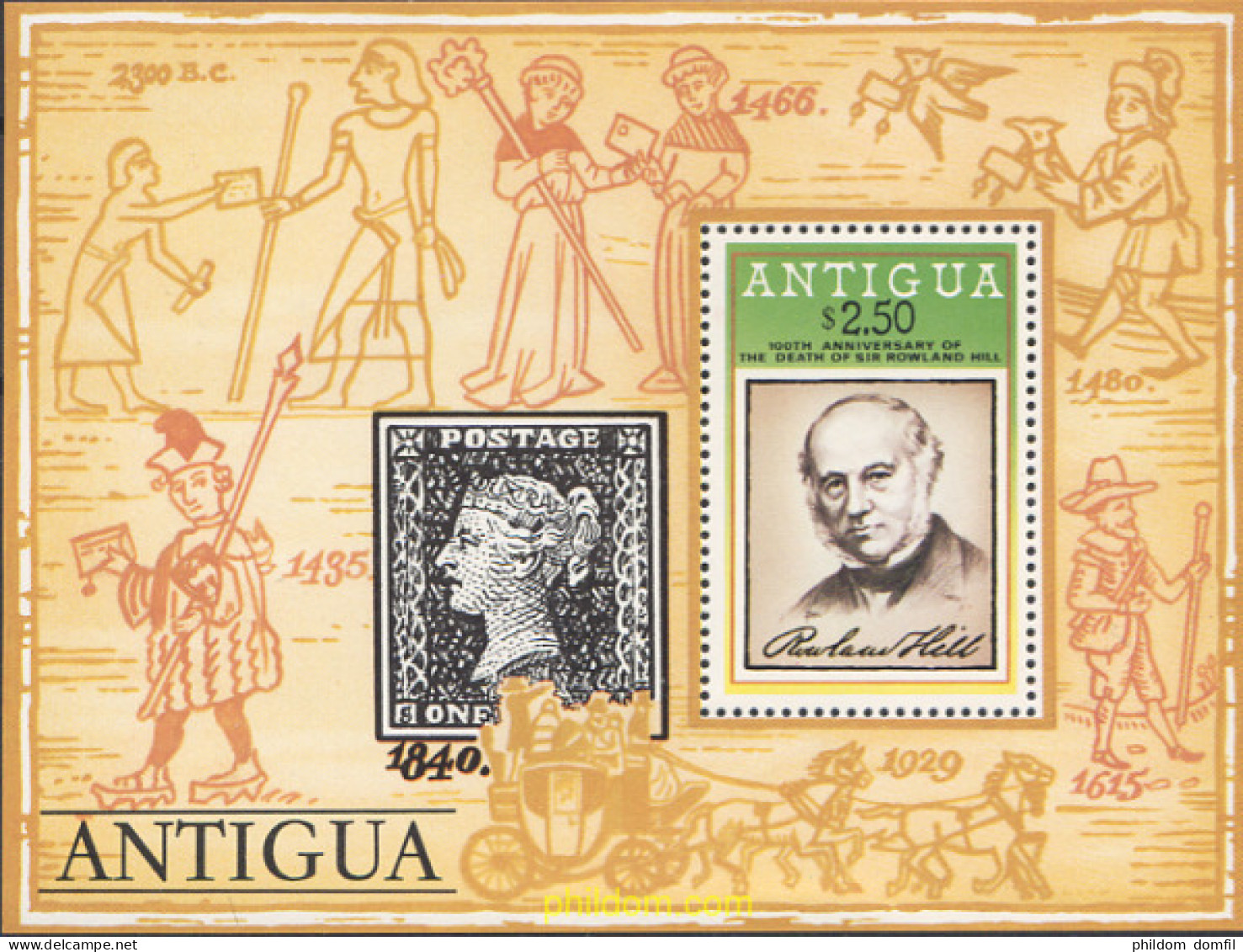 33673 MNH ANTIGUA 1978 100 ANIVERSARIO DE LA MUERTE DE SIR ROWLAND HILL - Andere & Zonder Classificatie