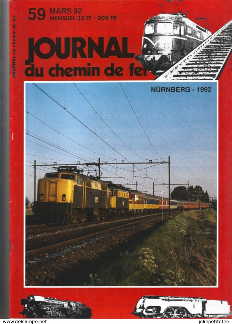 1992-59.  JOURNAL DU CHEMIN DE FER. Couverture: Le 4 Mai 1990, Un Train D285 Ralie La Gare De Lage-Zwaluwe. - Trains