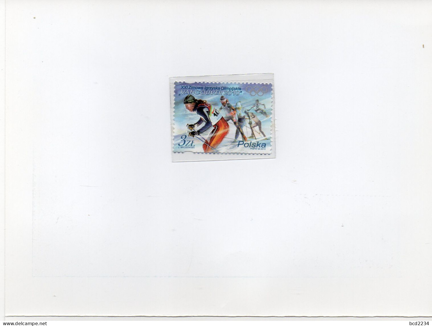 POLAND 2010 POLISH POST OFFICE SPECIAL LIMITED EDITION FOLDER: XXI OLYMPIC WINTER GAMES VANCOUVER CANADA OLYMPICS FDC - Cartas & Documentos