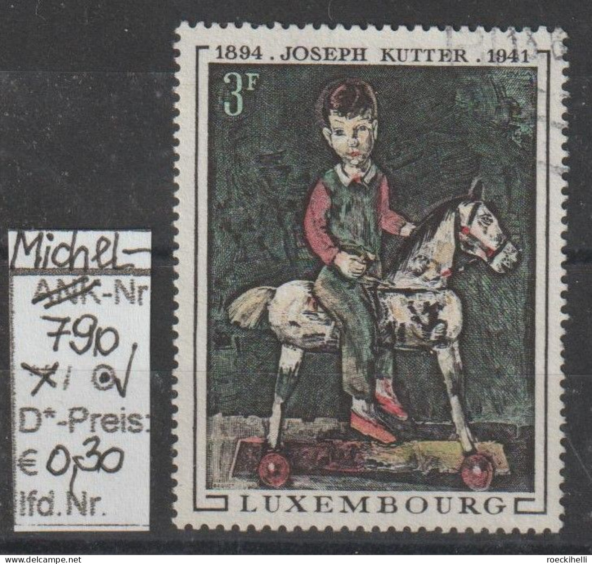 1969 - LUXEMBURG - SM "75. Geb.tag V. J. Kutter" 3 Fr Mehrf.  - O  Gestempelt - S.Scan (Lux 790o) - Used Stamps