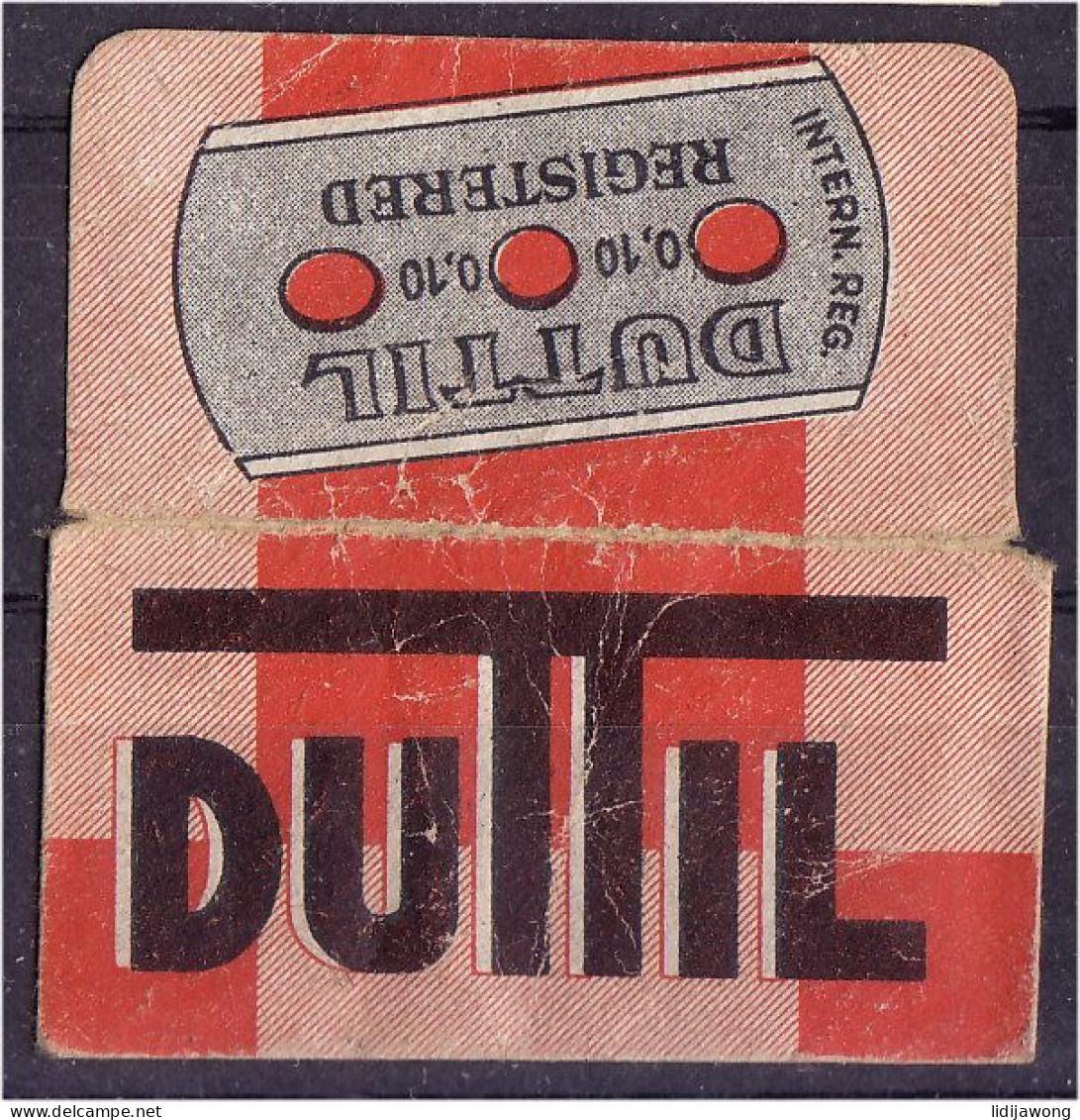 "DUTTIL" Razor Blade Old Vintage WRAPPER (see Sales Conditions) - Rasierklingen