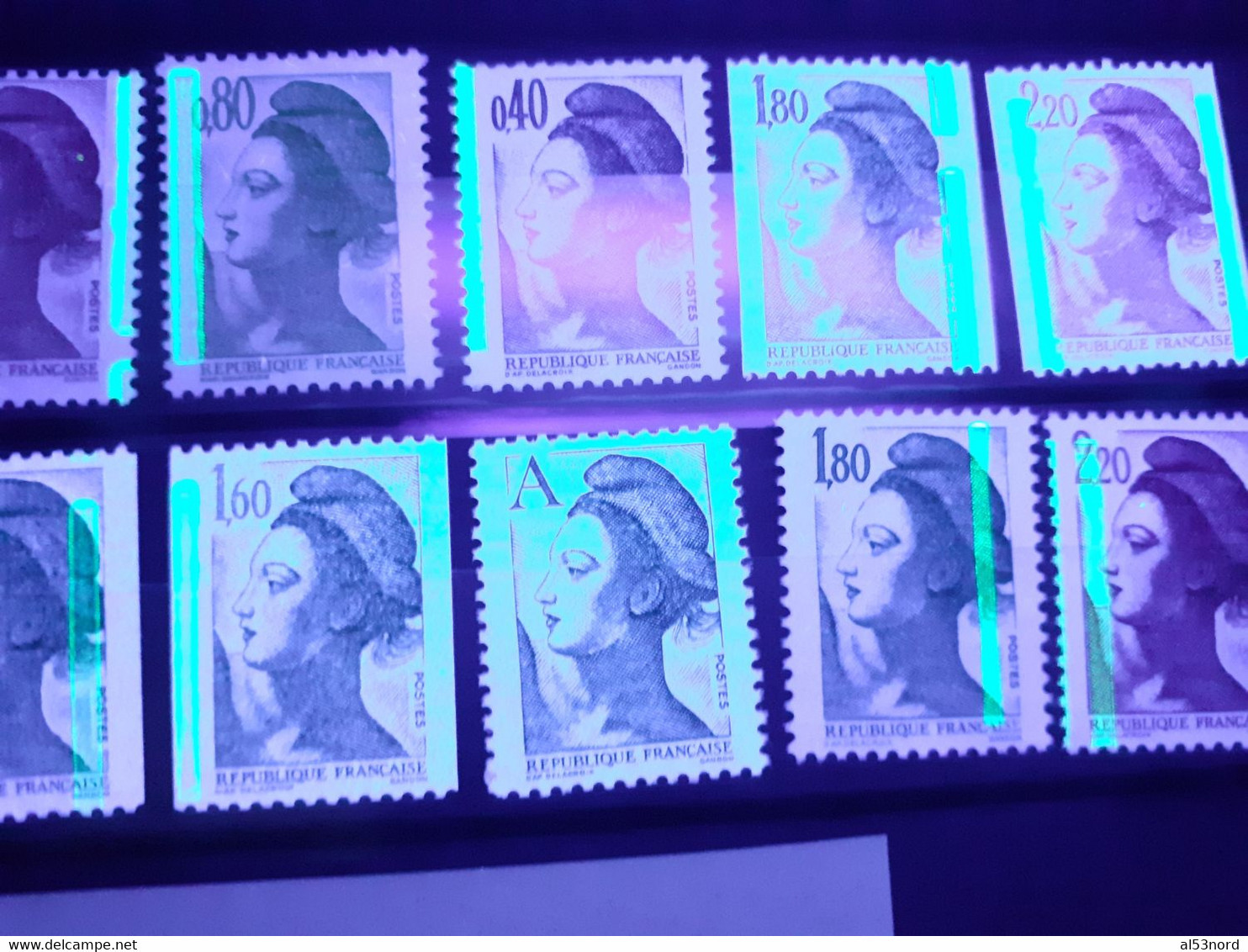 LOT DE TYPE LIBERTE DE 13 TIMBRES AVEC VARIETES. ( Cote 87 € ) - Zonder Classificatie