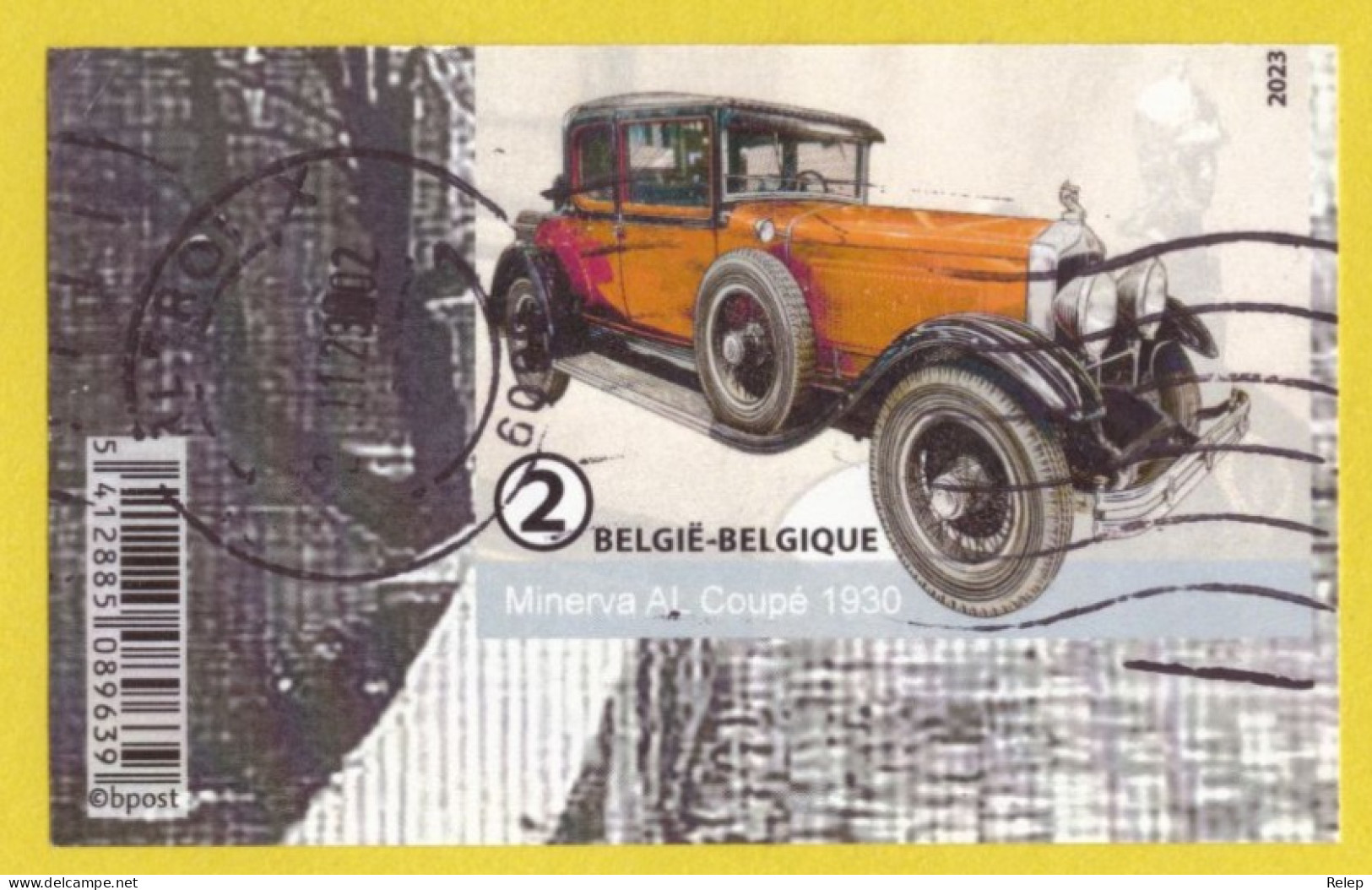 2023 -Minerva Al Coupé1930  (oblitéré Et Non Dentelé) -TB-Classic Automobiles Of Belgium - Used Stamps