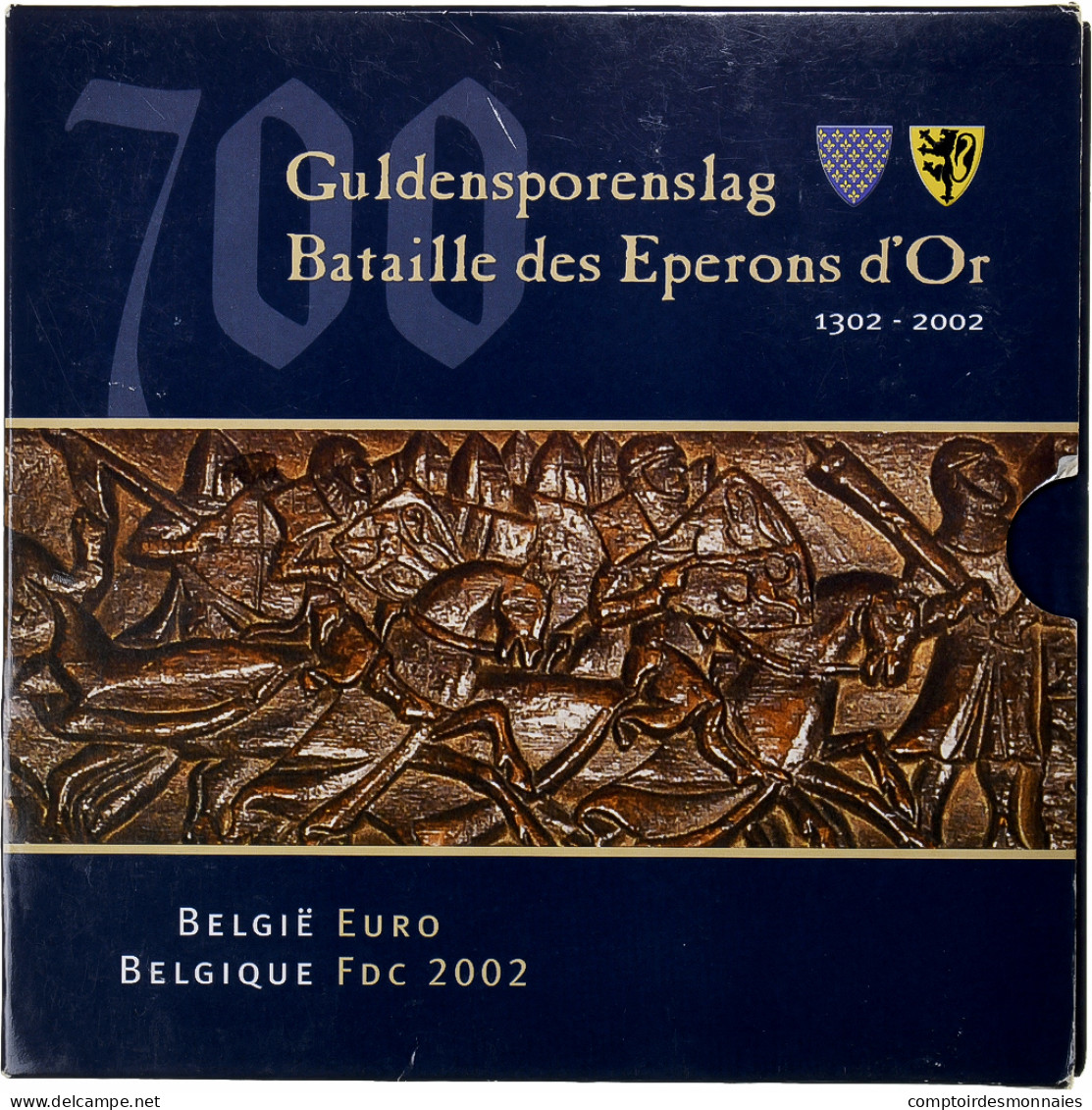 Belgique, 1 Cent To 2 Euro, Euro Set - Bataille Des éperons D'or, 2002, Royal - Belgio