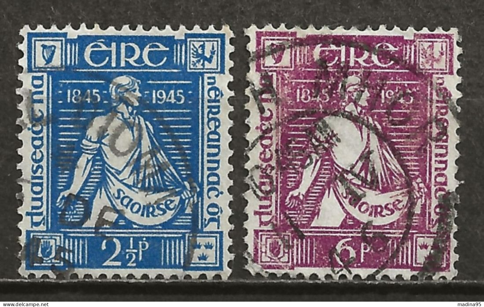 IRLANDE: Obl., N° YT 102 Et 103, TB - Gebraucht