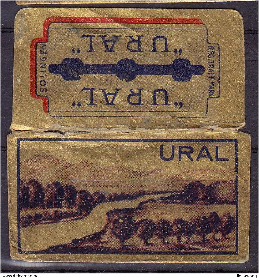 "URAL" Razor Blade Old Vintage WRAPPER (see Sales Conditions) - Hojas De Afeitar