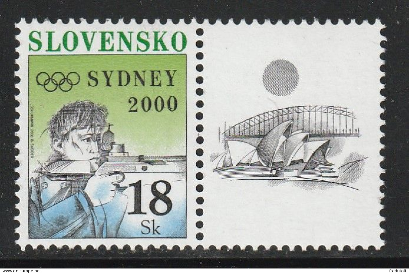 SLOVAQUIE - N°325 ** (2000) Jeux Olympiques De Sydney - Ungebraucht