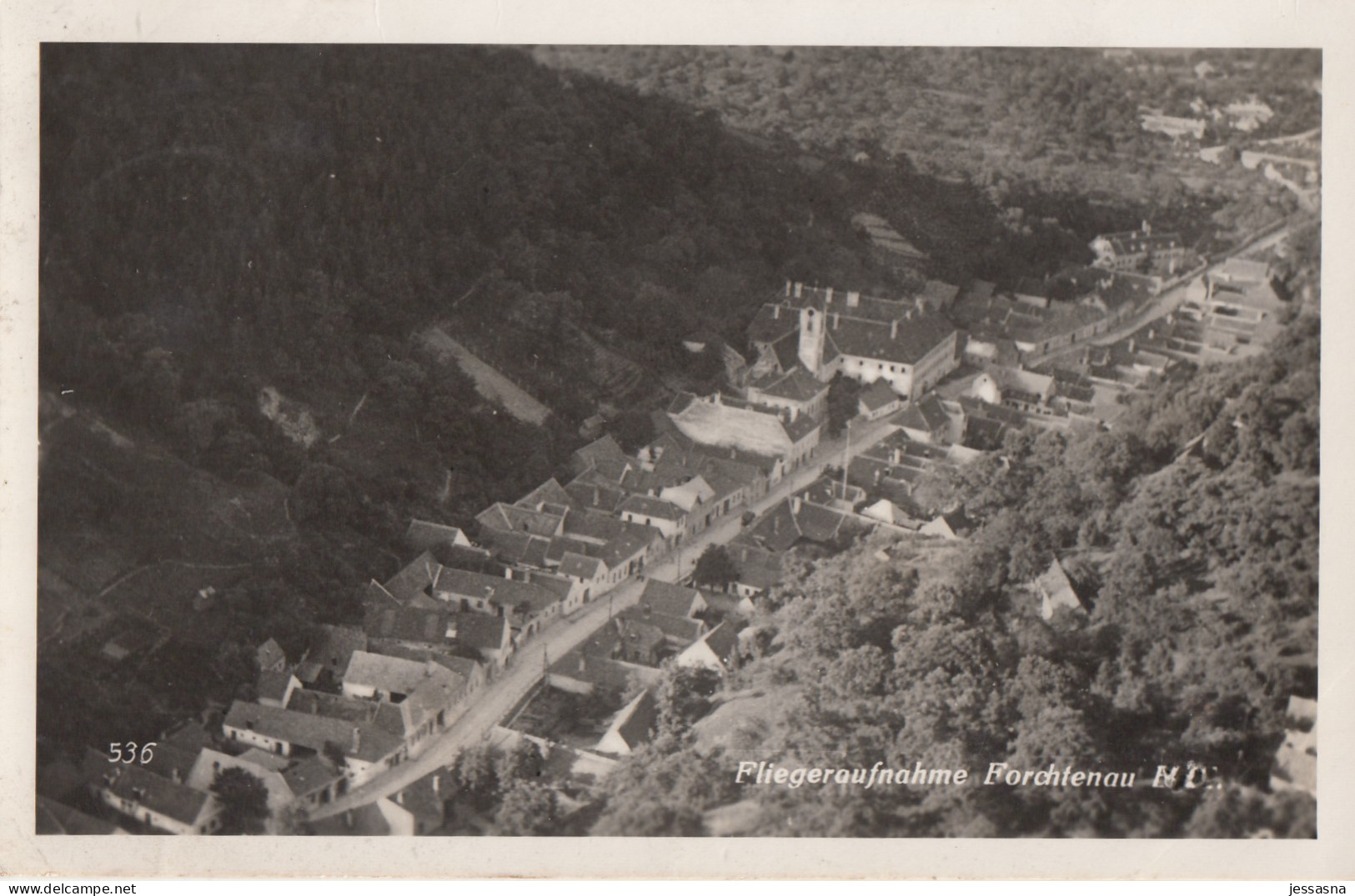 AK - (Bgld) FORCHTENAU (Gemeinde Forchtenstein) - Fliegeraufnahme 1942 - Forchenstein