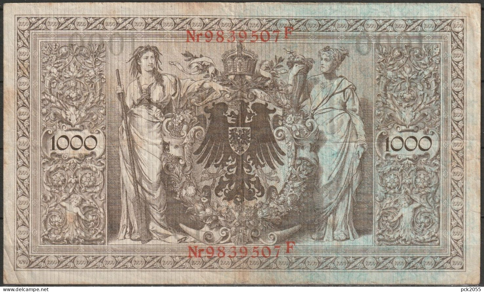 DR. 1000 Mark Reichsbanknote 21.4.1910 Ros.Nr.45, P44( D 6545 ) - 100 Mark