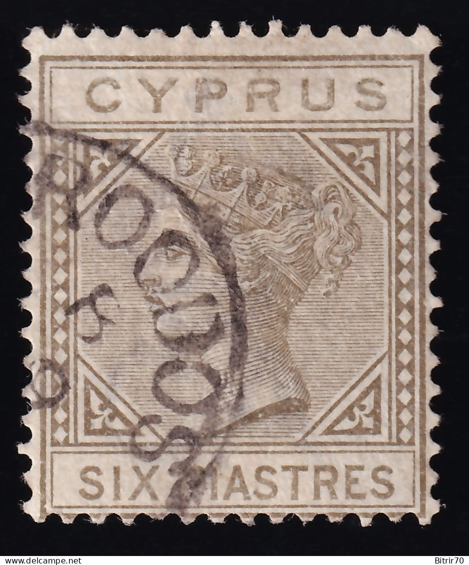 Chipre, 1882-86 Y&T. 21, (P.II.), 6 P. Gris, - Cyprus (...-1960)