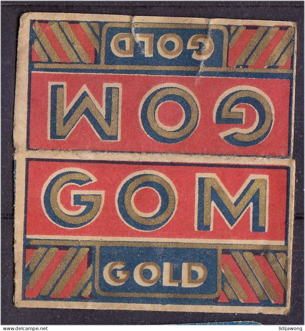 "GOM GOLD" Razor Blade Old Vintage WRAPPER (see Sales Conditions) - Rasierklingen