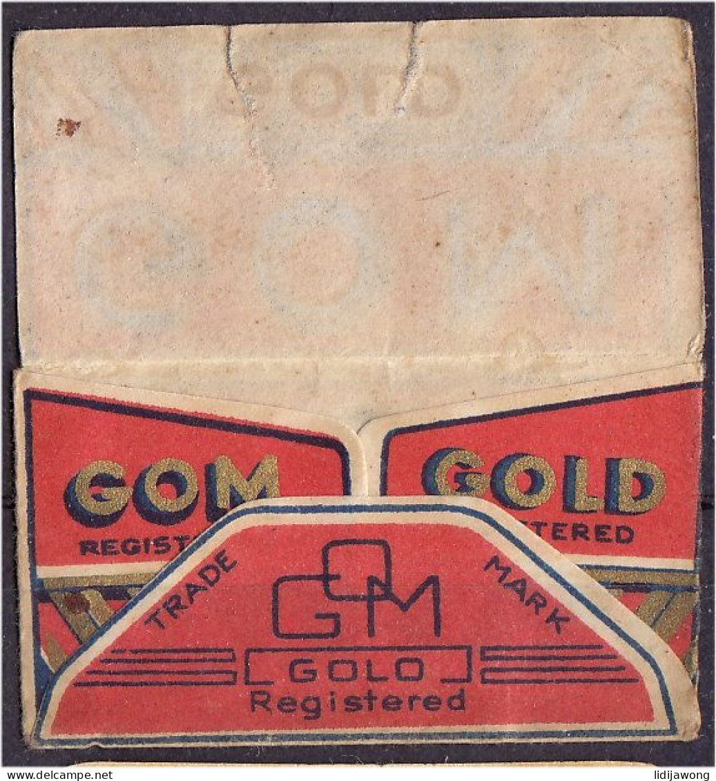 "GOM GOLD" Razor Blade Old Vintage WRAPPER (see Sales Conditions) - Rasierklingen