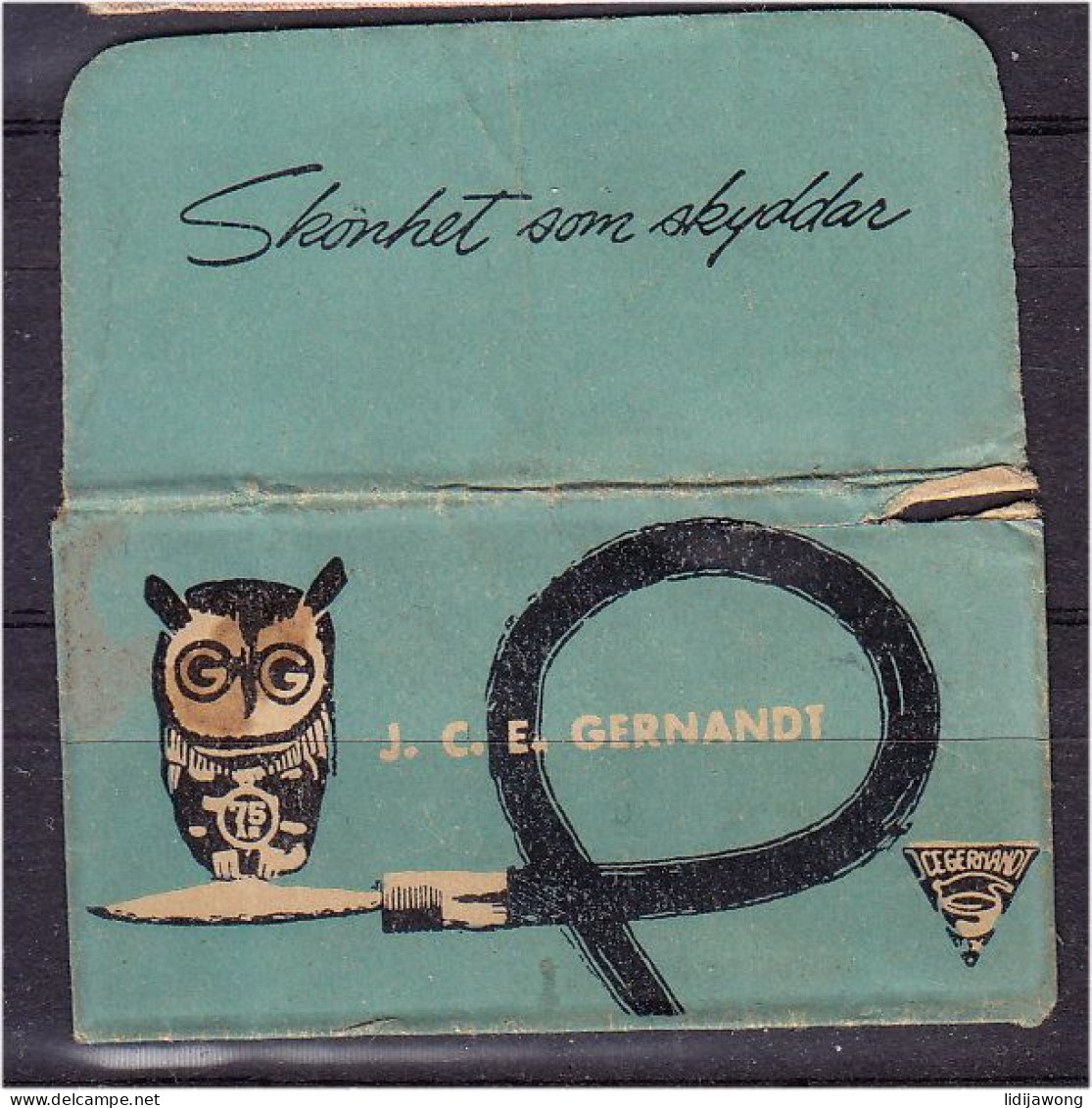 "J.C.E. GERNANDT" Razor Blade Old Vintage WRAPPER (see Sales Conditions) - Rasierklingen