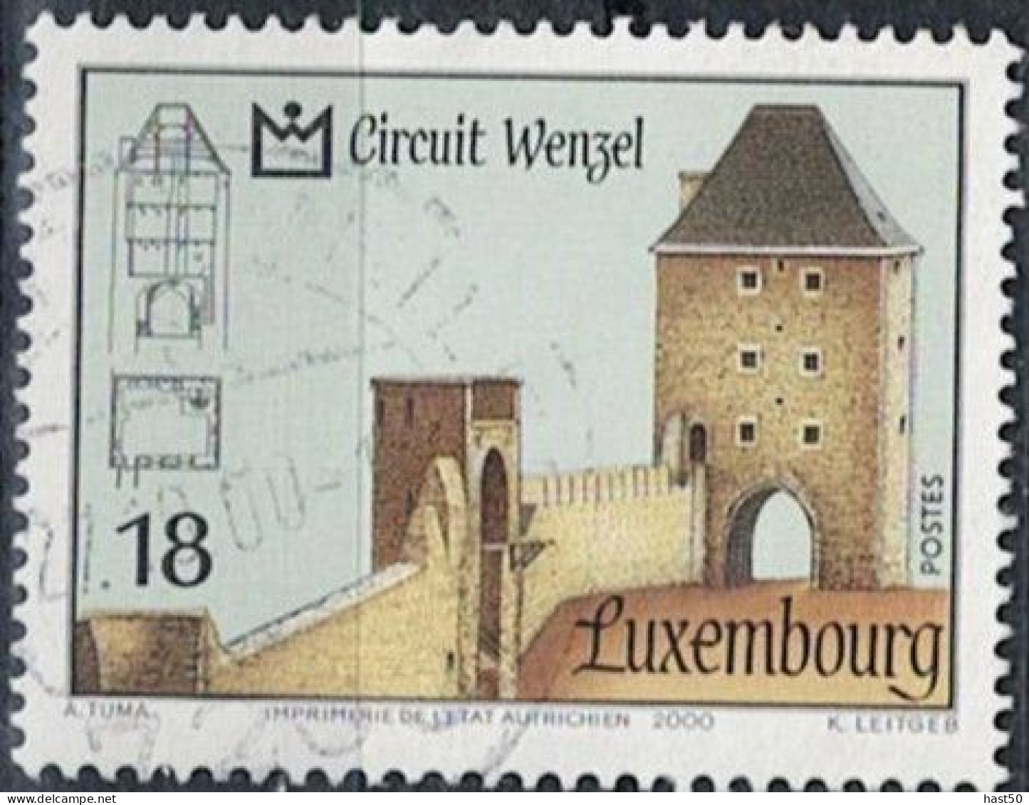 Luxemburg - Wenzel-Rundweg (MiNr: 1512) 2000 - Gest Used Obl - Used Stamps