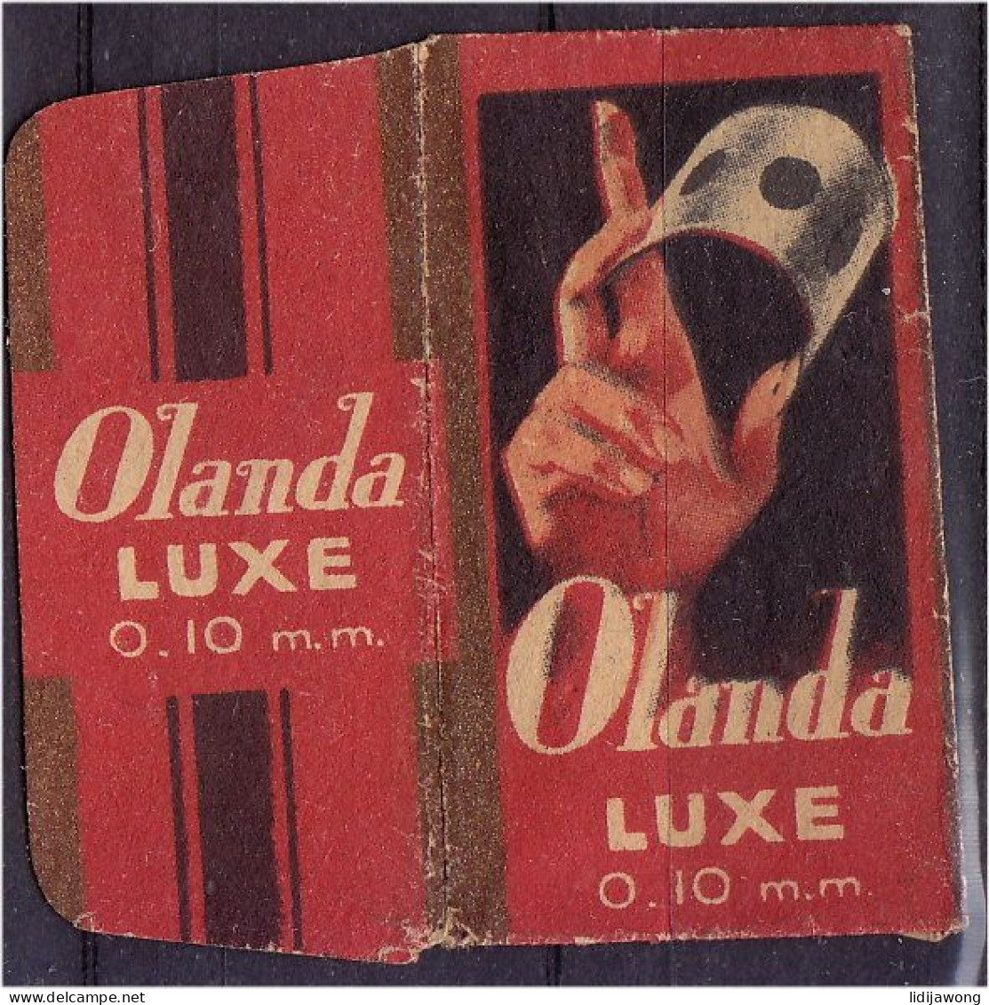 "OLANDA LUXE" Razor Blade Old Vintage WRAPPER (see Sales Conditions) - Rasierklingen