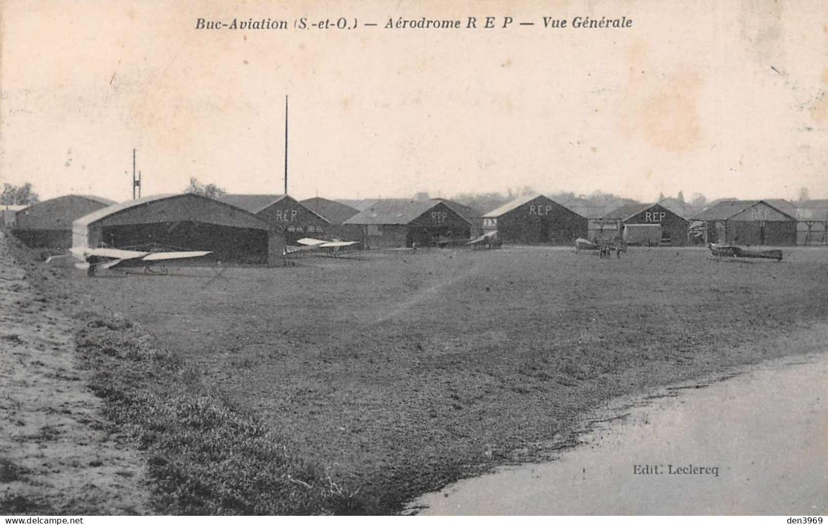 BUC-Aviation (Yvelines) - Aérodrome R E P - Vue Générale - Avions, Planeurs - Ecrit 1916 (2 Scans) - Buc