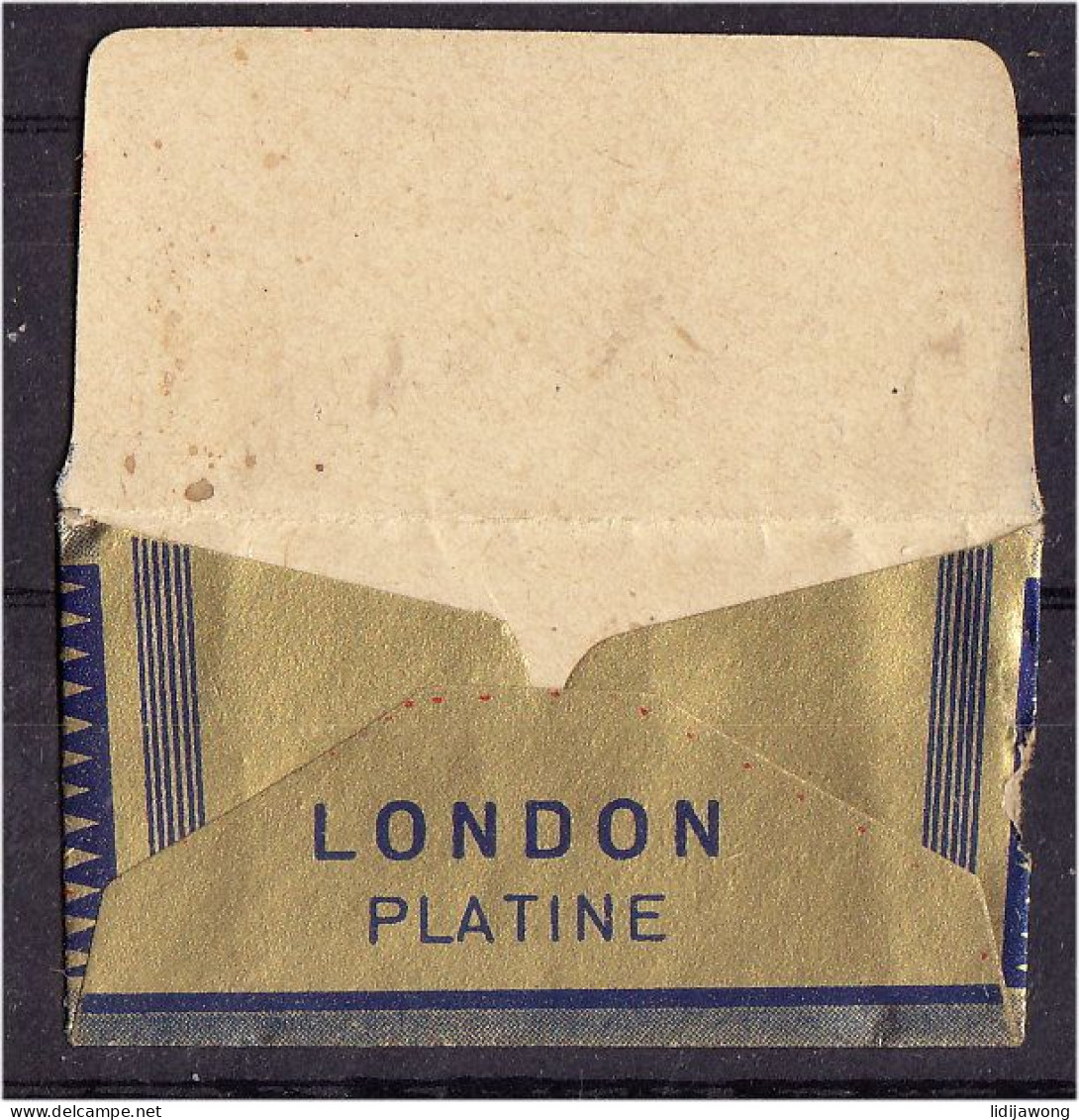 "LONDON PLATINE" Razor Blade Old Vintage WRAPPER (see Sales Conditions) - Rasierklingen