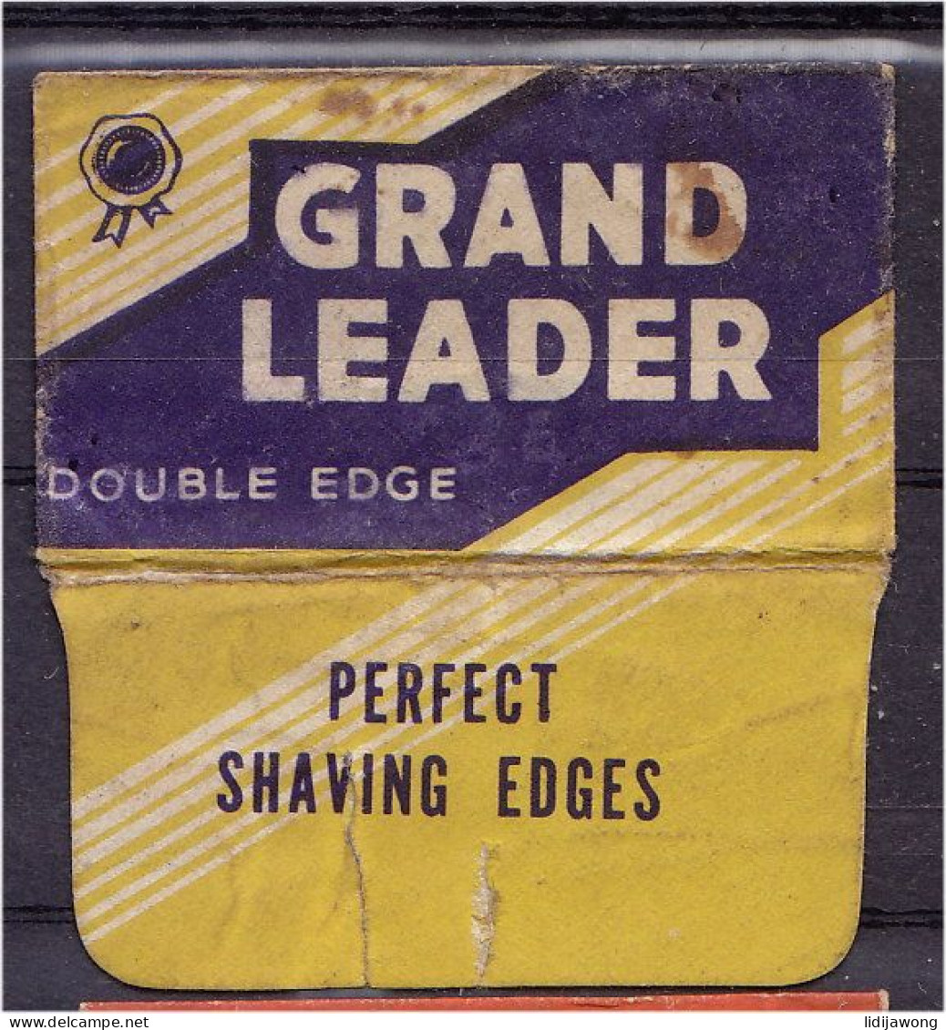 "GRAND LEADER" Razor Blade Old Vintage WRAPPER (see Sales Conditions) - Rasierklingen