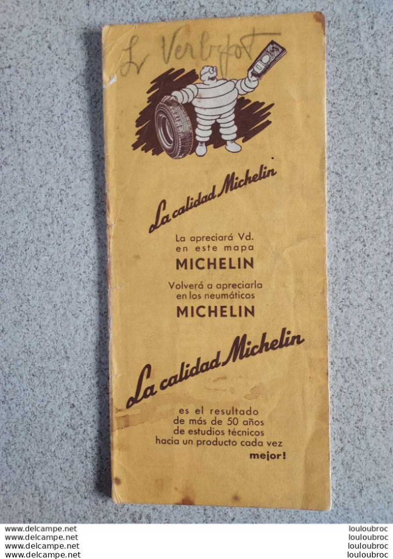 CARTE MICHELIN GRANDES CARRETERAS ESPAGNE ET PORTUGAL  1951-1952 - Cartes Routières