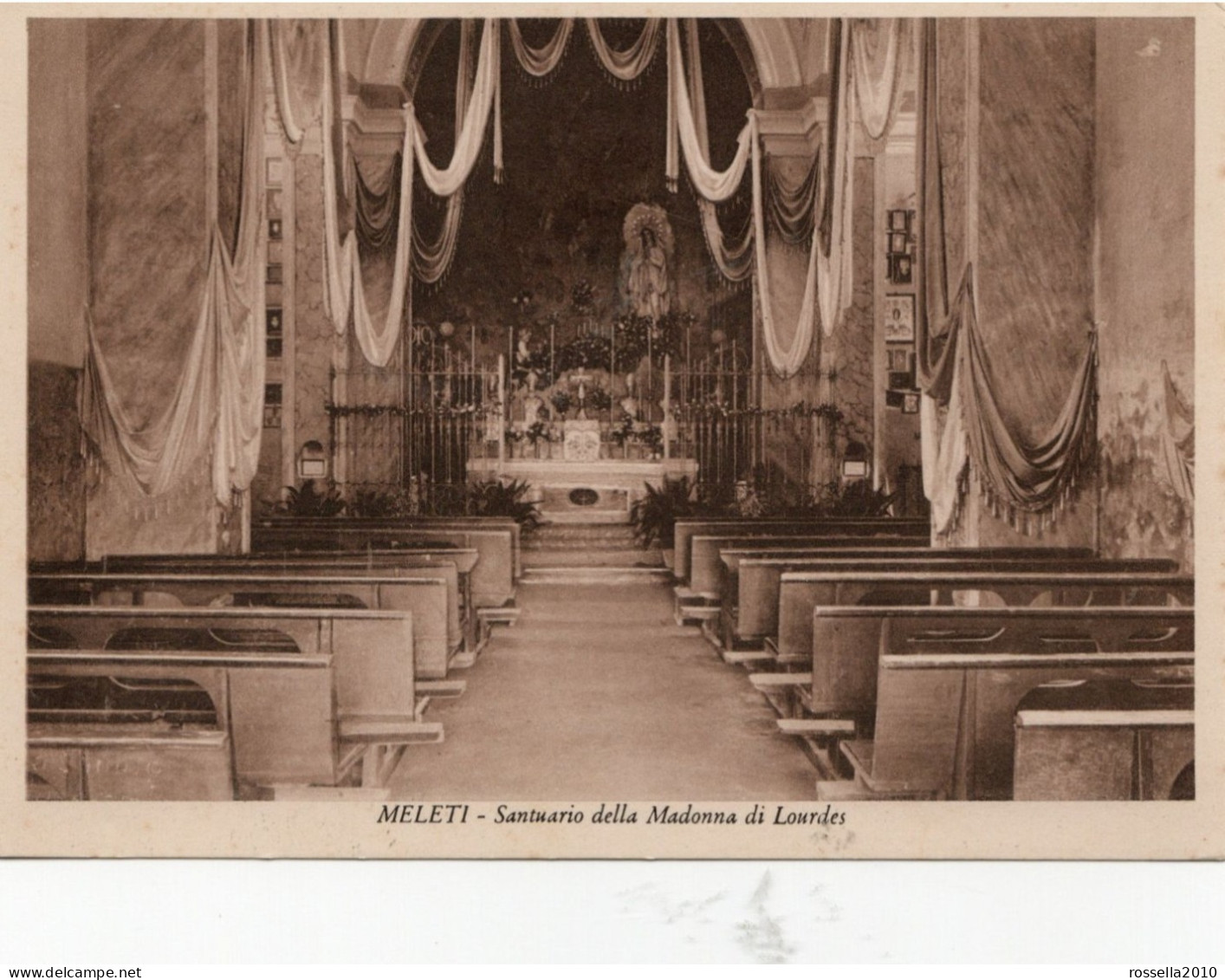 Cartolina ITALIA LODI MELETI CHIESA SANTUARIO MADONNA DI LOURDES Italy  Postcard Italien Postkarten Carte Postale - Lodi