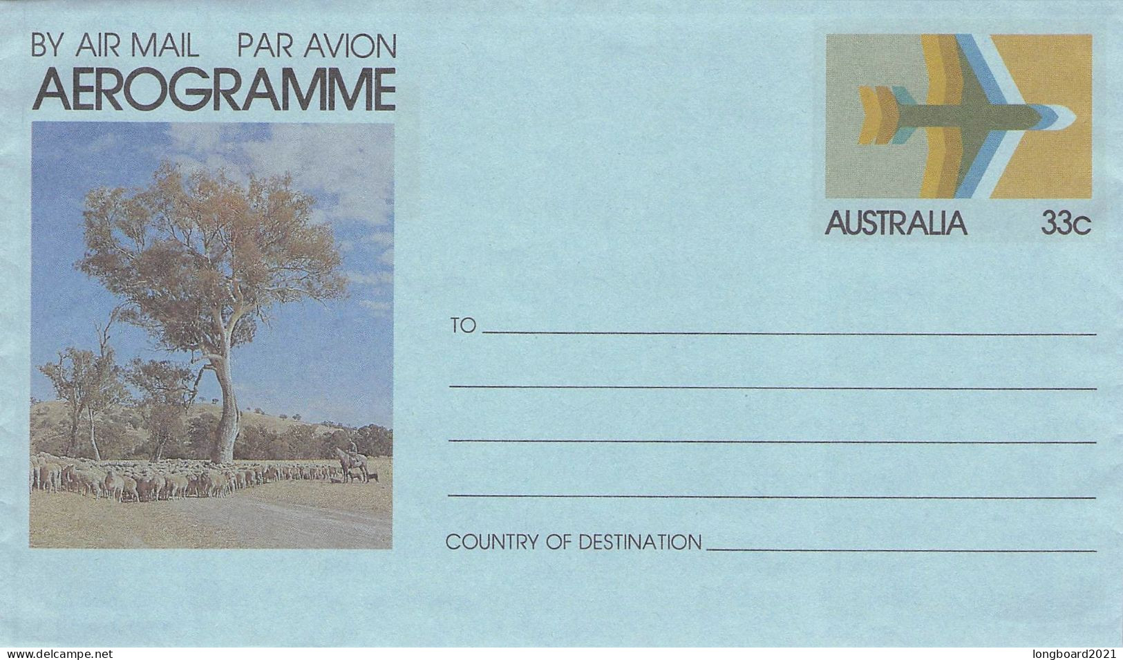 AUSTRALIA - AEROGRAMME 33c Unc /4493 - Aerogramas