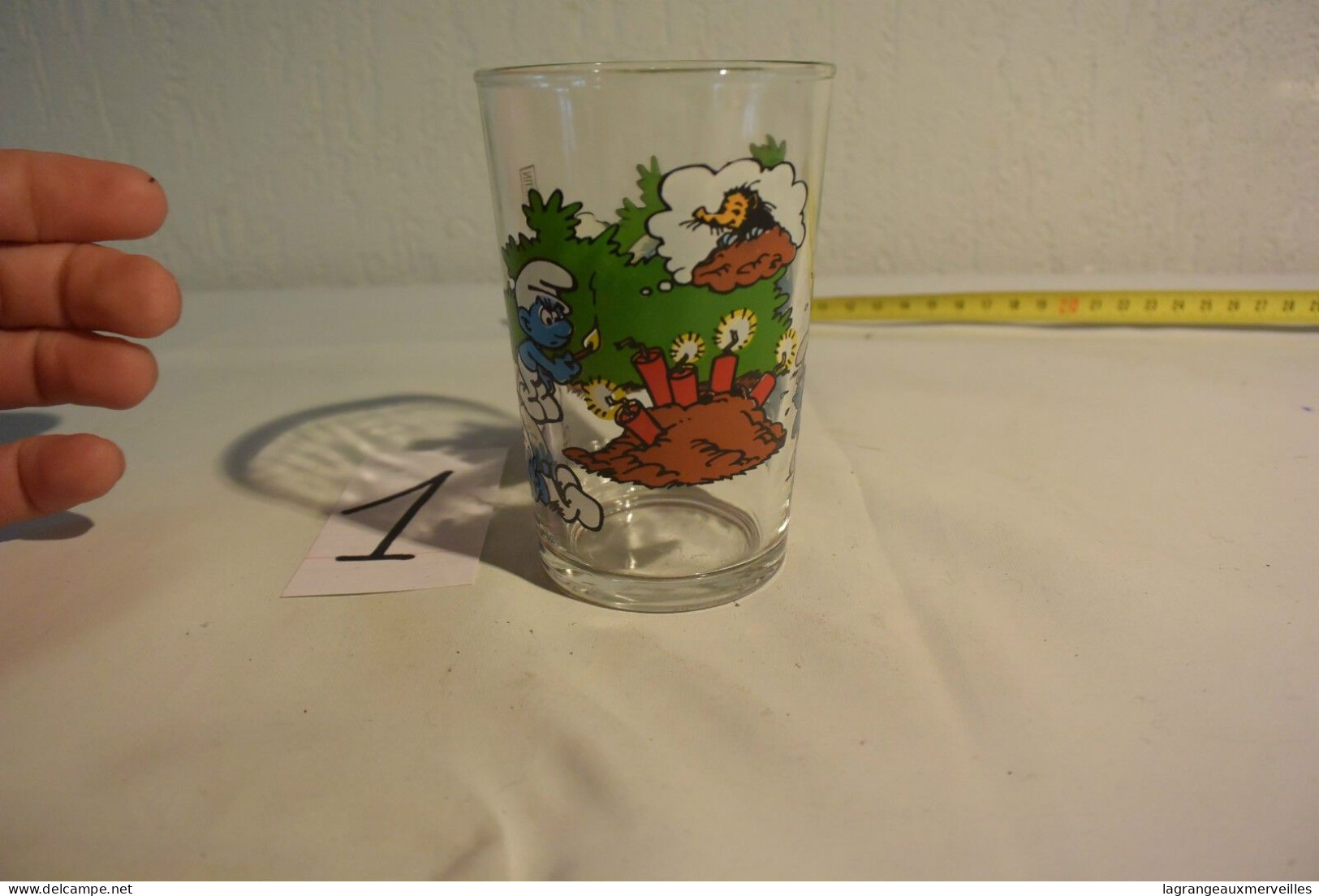 C1 Ancien Verre Schtroumph 1994 PEYO Bendedictin Bruxelles - Glazen