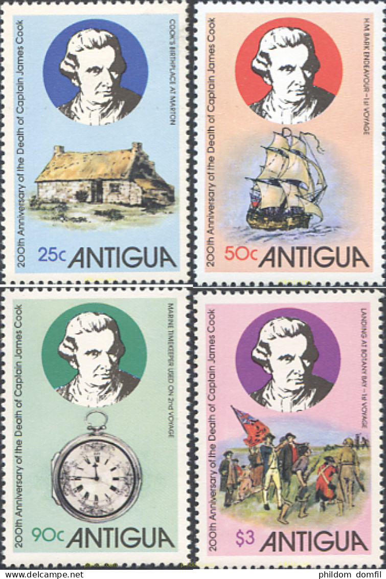 37156 MNH ANTIGUA 1979 200 ANIVERSARIO DE LA MUERTE DEL CAPITAN JAMES COOK - Otros & Sin Clasificación