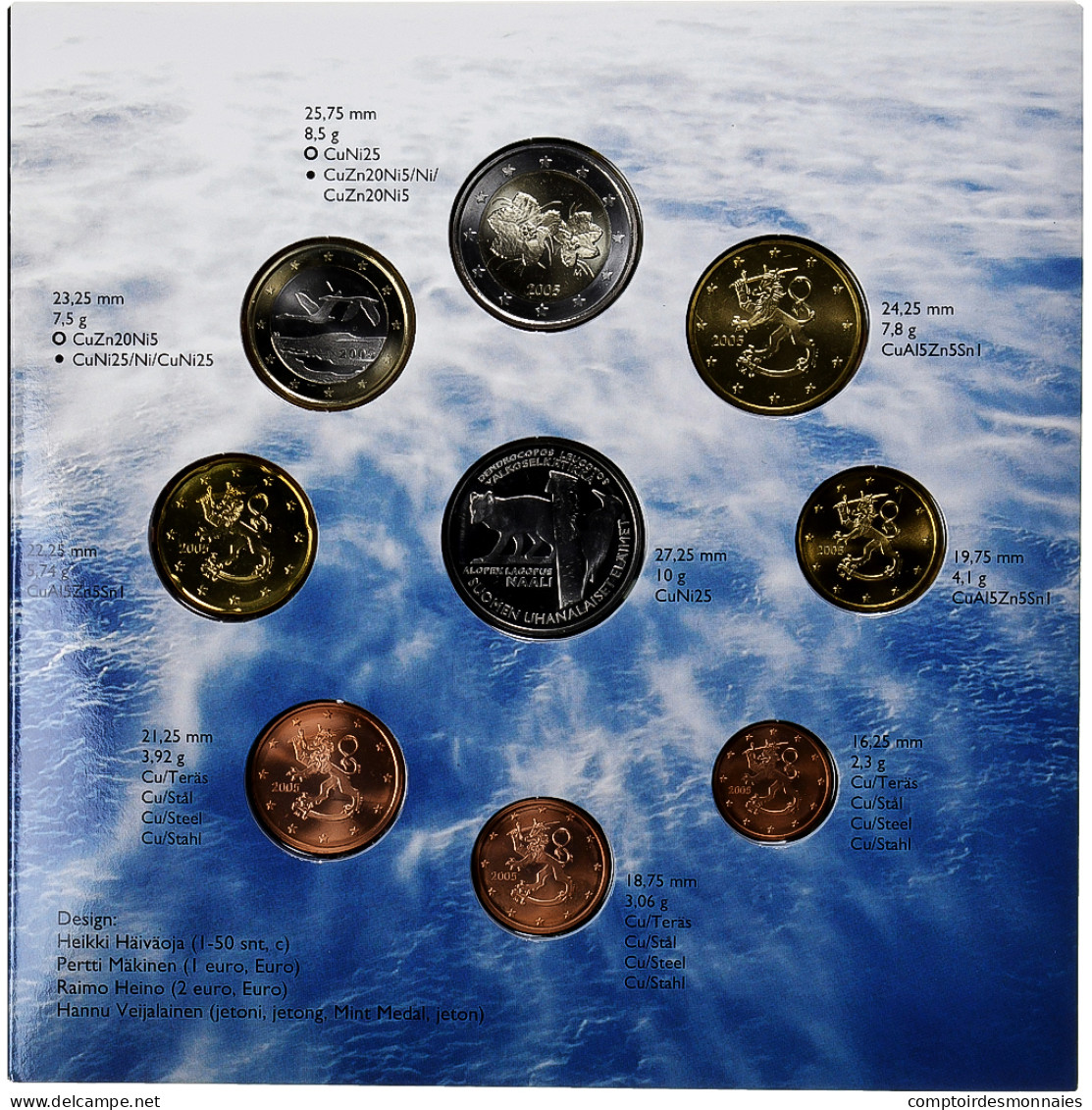 Finlande, Coffret, 2005, FDC - Finlande