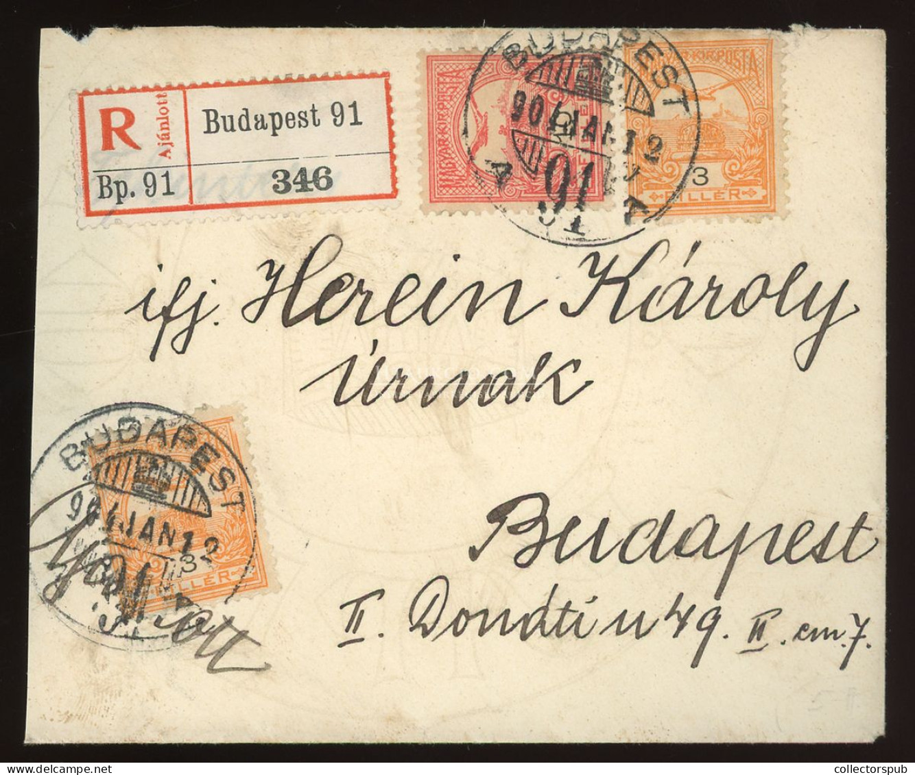 BUDAPEST 1904. Szép, Helyi Ajánlott Levél - Covers & Documents