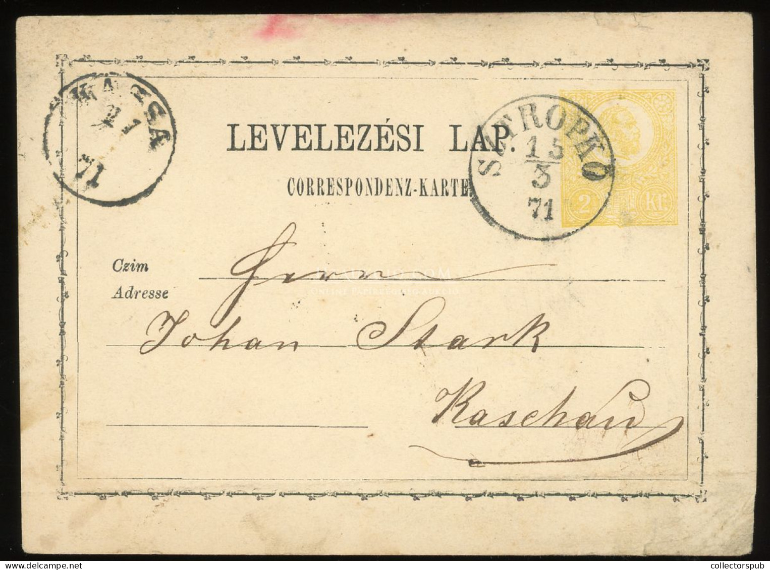 SZTROPKÓ 1871.03.15.!! 2Kr-os   Díjjegyes Levlap, Szép Bélyegzéssel - Cartas & Documentos