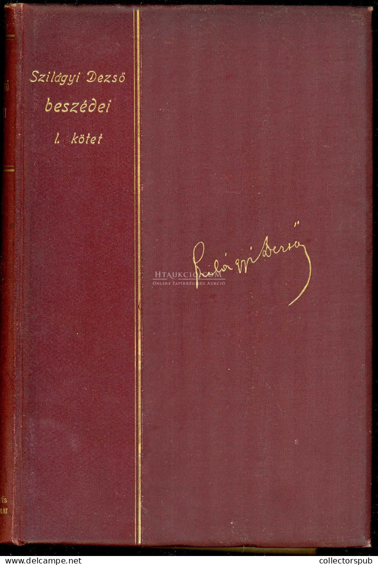SZILÁGYI DEZSŐ: I-IV. Kötet (teljes) , Bp. 1906-1913. Athenaeum. 1 T. XX, 428 P.; XV, 480 P.; XII, 490 P.; XII, 386 P. J - Old Books