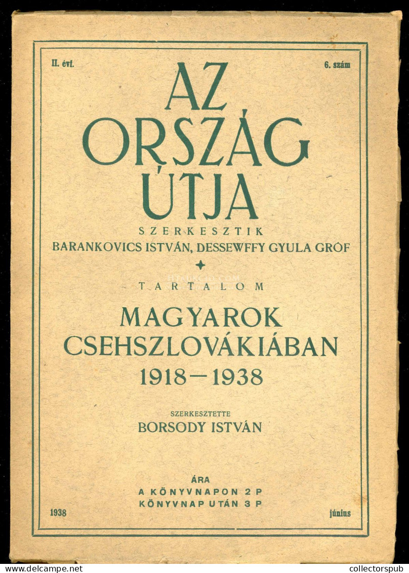 Magyarok Csehszlovákiában 1918–1938. Szerkesztette Borsody István. (Előszó: Dessewffy Gyula.) Budapest, (1938.) 223p - Old Books