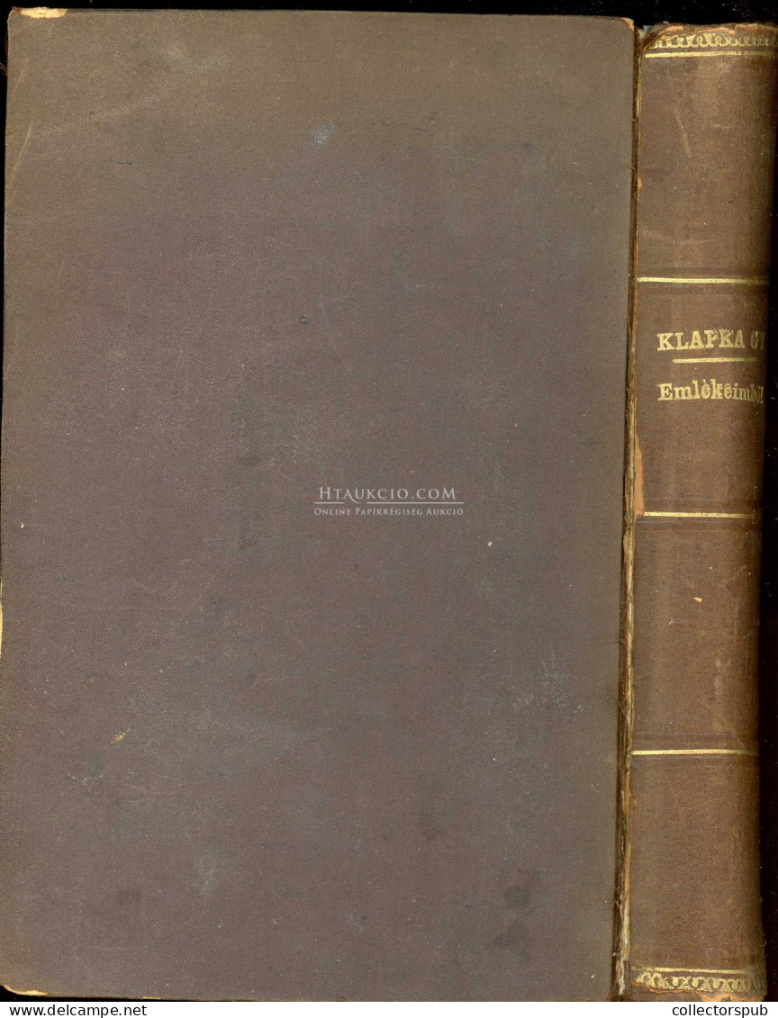 KLAPKA György: Emlékeimből. Függelékül: Gróf Teleki László Levelei. Bp. 1886.1 T. (Klapka Arcképe),626p, Korabeli Lifegő - Old Books