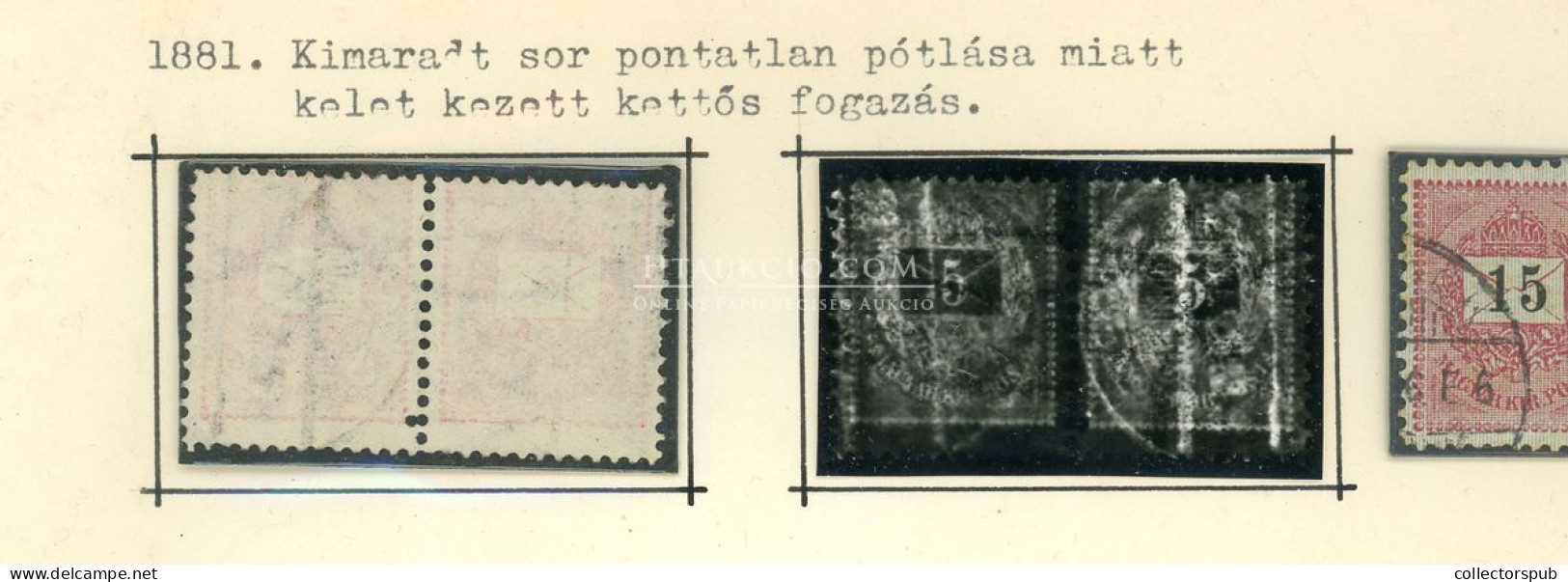 1881. Kettős Fogazás - Lettres & Documents