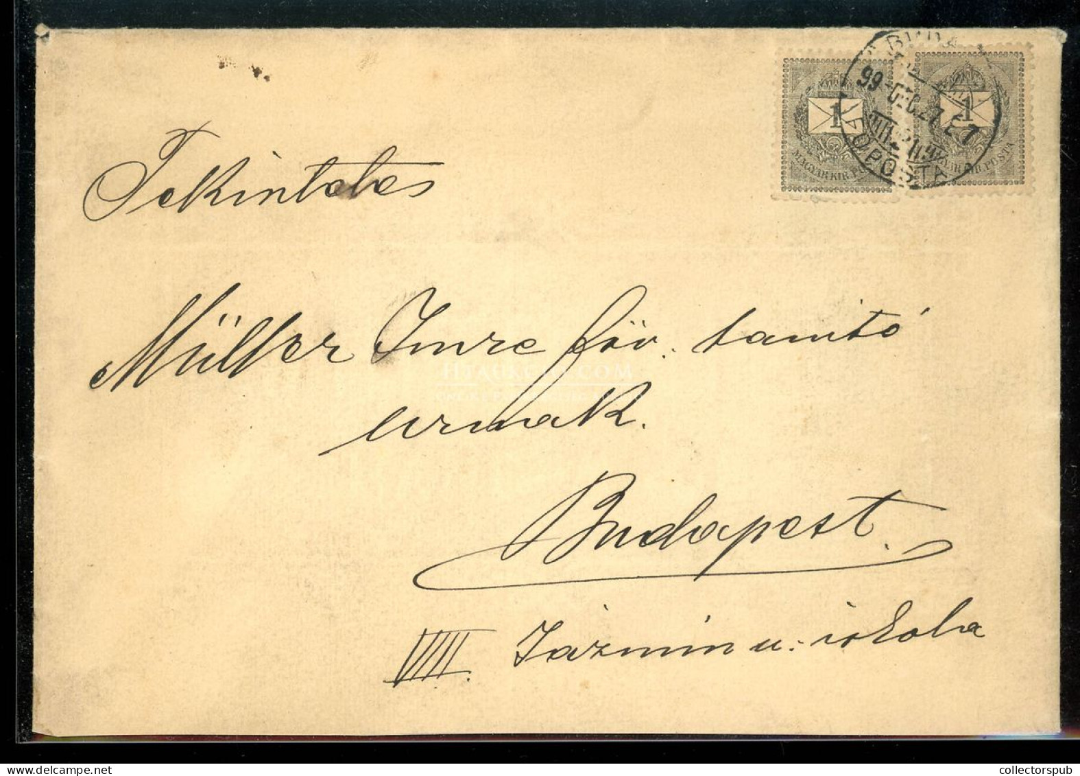 BUDAPEST 1899. Helyi Levél 2*1Kr-ral - Briefe U. Dokumente