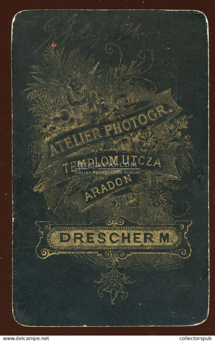 ARAD 1880. Ca. Drescher : Hölgy és Gyermeke,  Visit Fotó - Anciennes (Av. 1900)