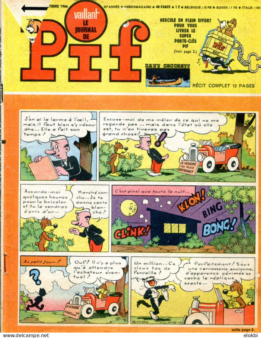 Vaillant Le Journal De Pif N°1119 - Récit Complet De Davy Crockett “Laffaire Du Hoboken”  - 2 Pages Sur Jim Clark - Vaillant