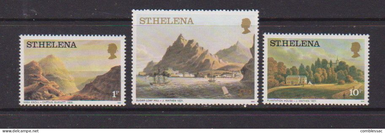 SAINT HELENA    1976    Aquatints  Of  St  Helena    With  Imprint  Date  1982    Set  Of  3       MH - Saint Helena Island