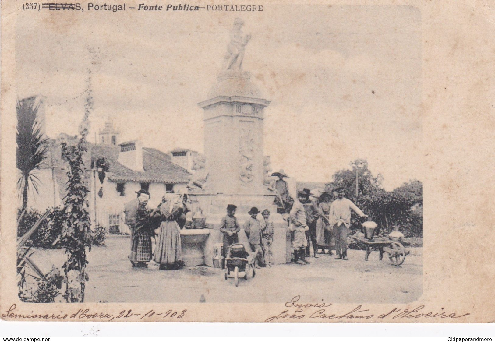 POSTCARD PORTUGAL - PORTALEGRE - FONTE PÚBLICA - Portalegre