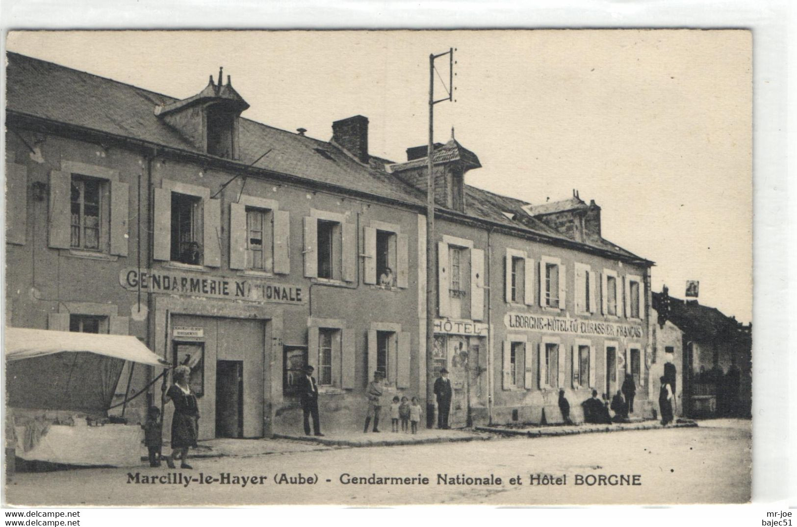 Marcilly Le Hayer - Gendarmerie Et Hôtel Borgne "animés" - Marcilly